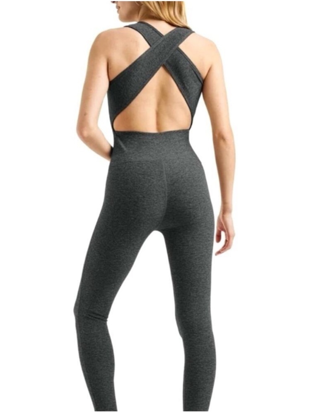 Year of Ours Women’s Stretch Onesie in Charcoal Gray Size Small
